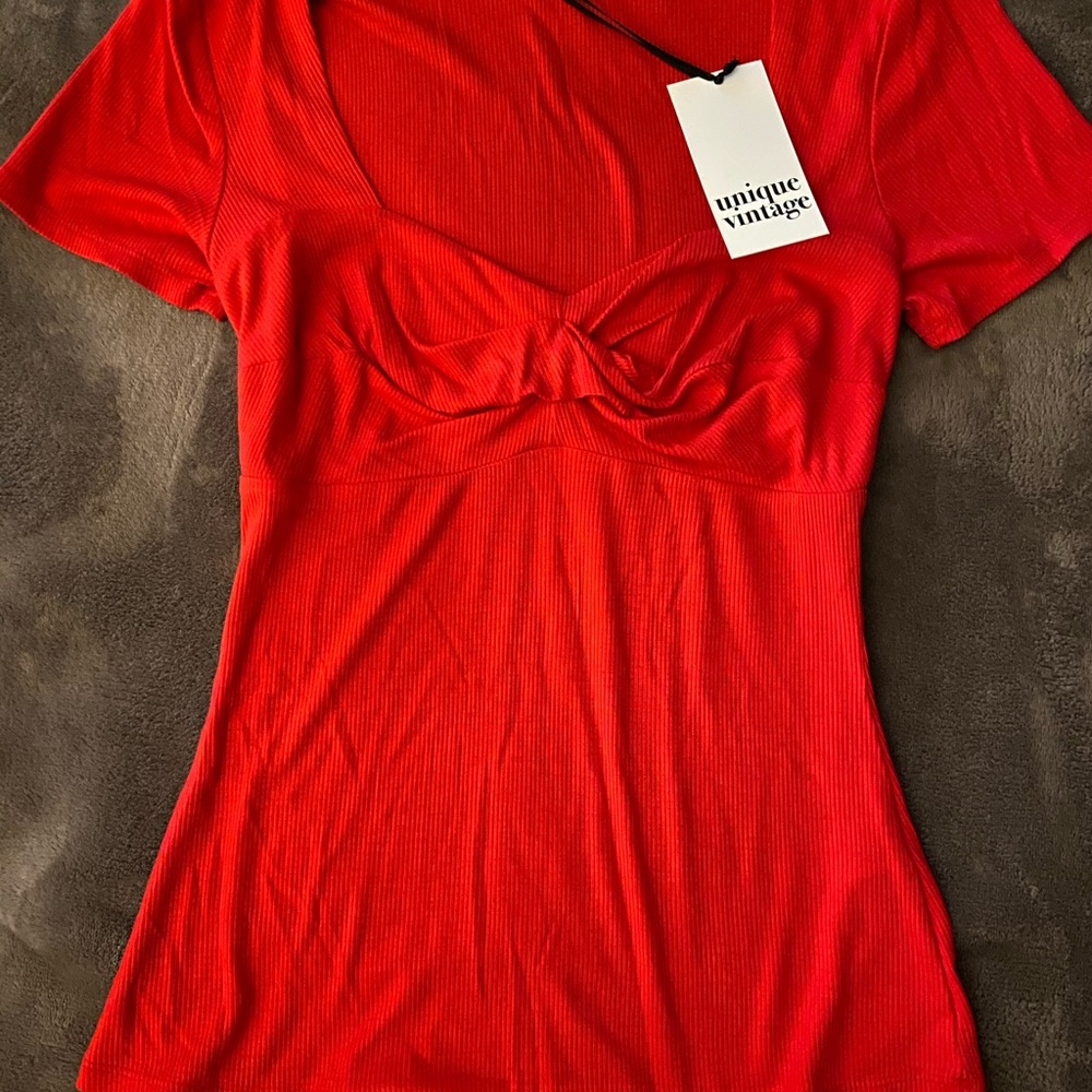 Unique Vintage Red Top